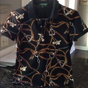LAUREN Ralph Lauren equestrian polo; size L